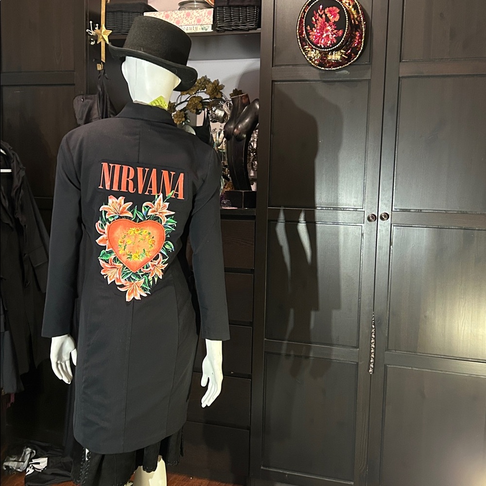 NIRVANA Grunge  Upcycled coat size small